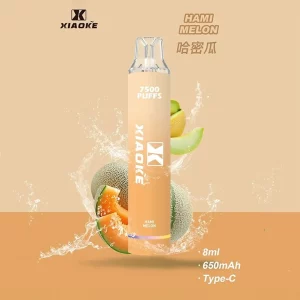 XiaoKe一次性電子煙 7500口｜650mAh可充電｜3%濃度｜口味-哈密瓜