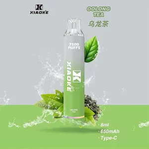 XiaoKe一次性電子煙 7500口｜650mAh可充電｜3%濃度｜口味-烏龍茶