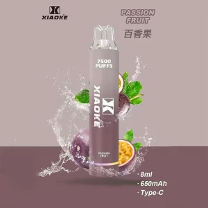 XiaoKe一次性電子煙 7500口｜650mAh可充電｜3%濃度｜口味-百香果