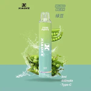 XiaoKe一次性電子煙 7500口｜650mAh可充電｜3%濃度｜口味-綠豆