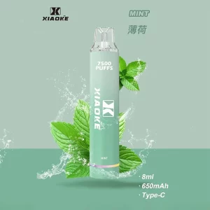 XiaoKe一次性電子煙 7500口｜650mAh可充電｜3%濃度｜口味-薄荷