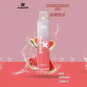 XiaoKe一次性電子煙 7500口｜650mAh可充電｜3%濃度｜口味-西瓜冰