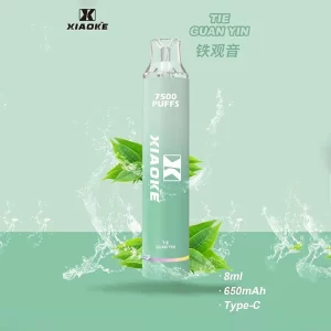 XiaoKe一次性電子煙 7500口｜650mAh可充電｜3%濃度｜口味-鐵觀音