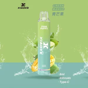 XiaoKe一次性電子煙 7500口｜650mAh可充電｜3%濃度｜口味-青芒果