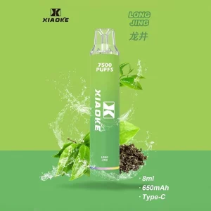 XiaoKe一次性電子煙 7500口｜650mAh可充電｜3%濃度｜口味-龍井